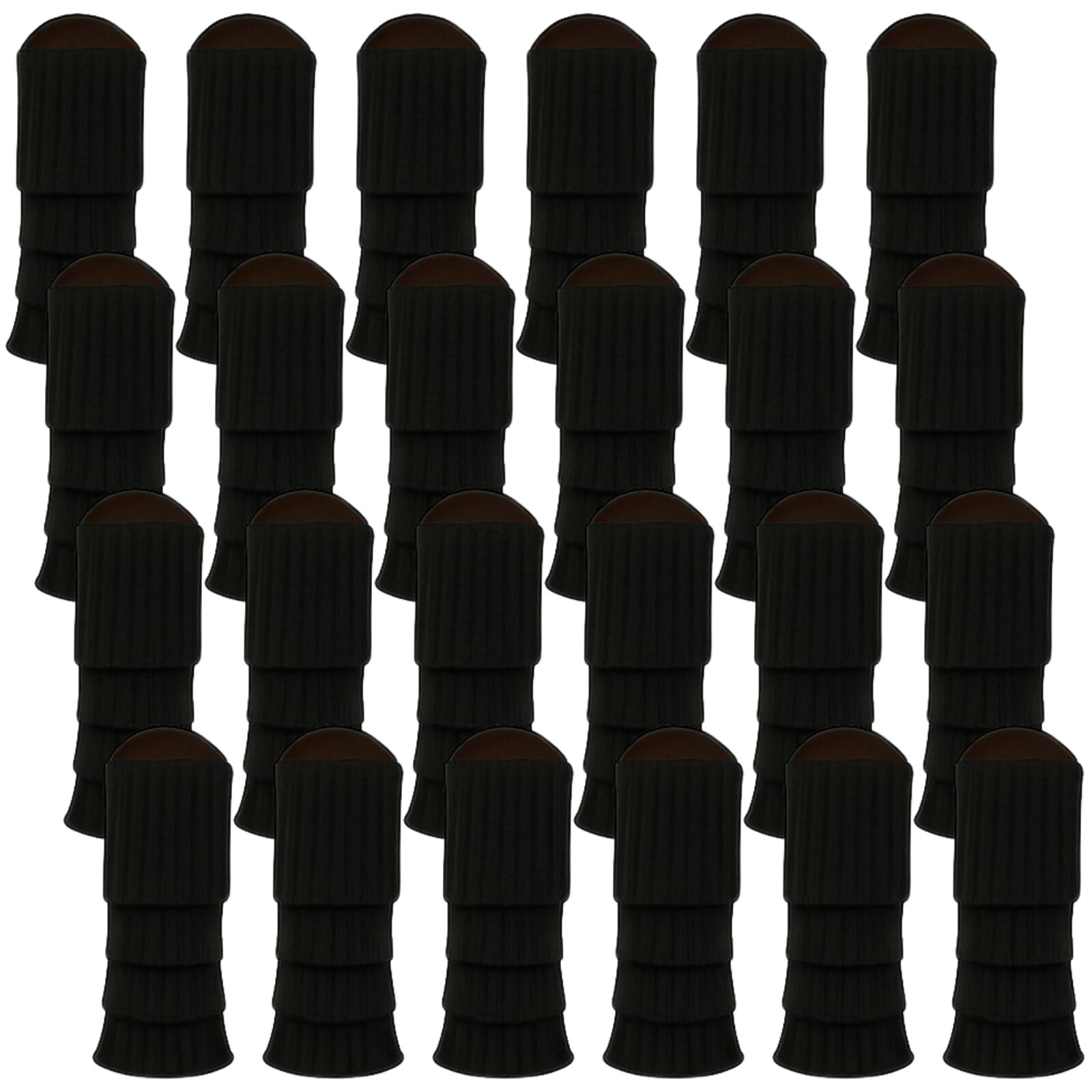 24x Womens Leg Warmers Disco Winter Knit Dance Party Crochet Legging Socks Costume - Black - Image 3