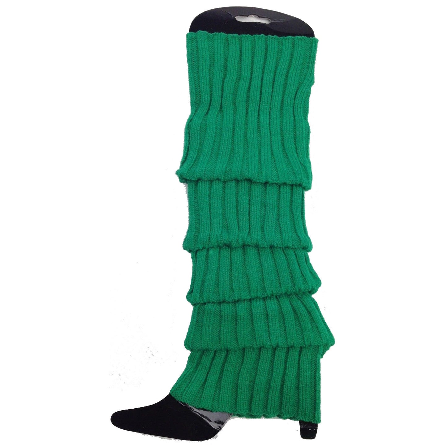 24x Womens Leg Warmers Disco Winter Knit Dance Party Crochet Legging Socks Costume - Green - Image 3