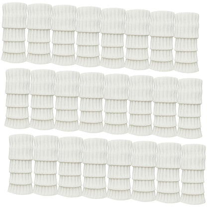 24x Womens Leg Warmers Disco Winter Knit Dance Party Crochet Legging Socks Costume - White - Image 4