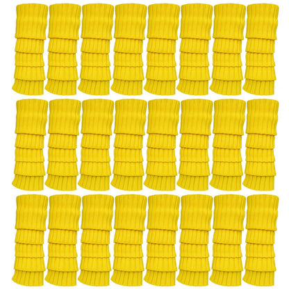24x Womens Leg Warmers Disco Winter Knit Dance Party Crochet Legging Socks Costume - Yellow - Image 4