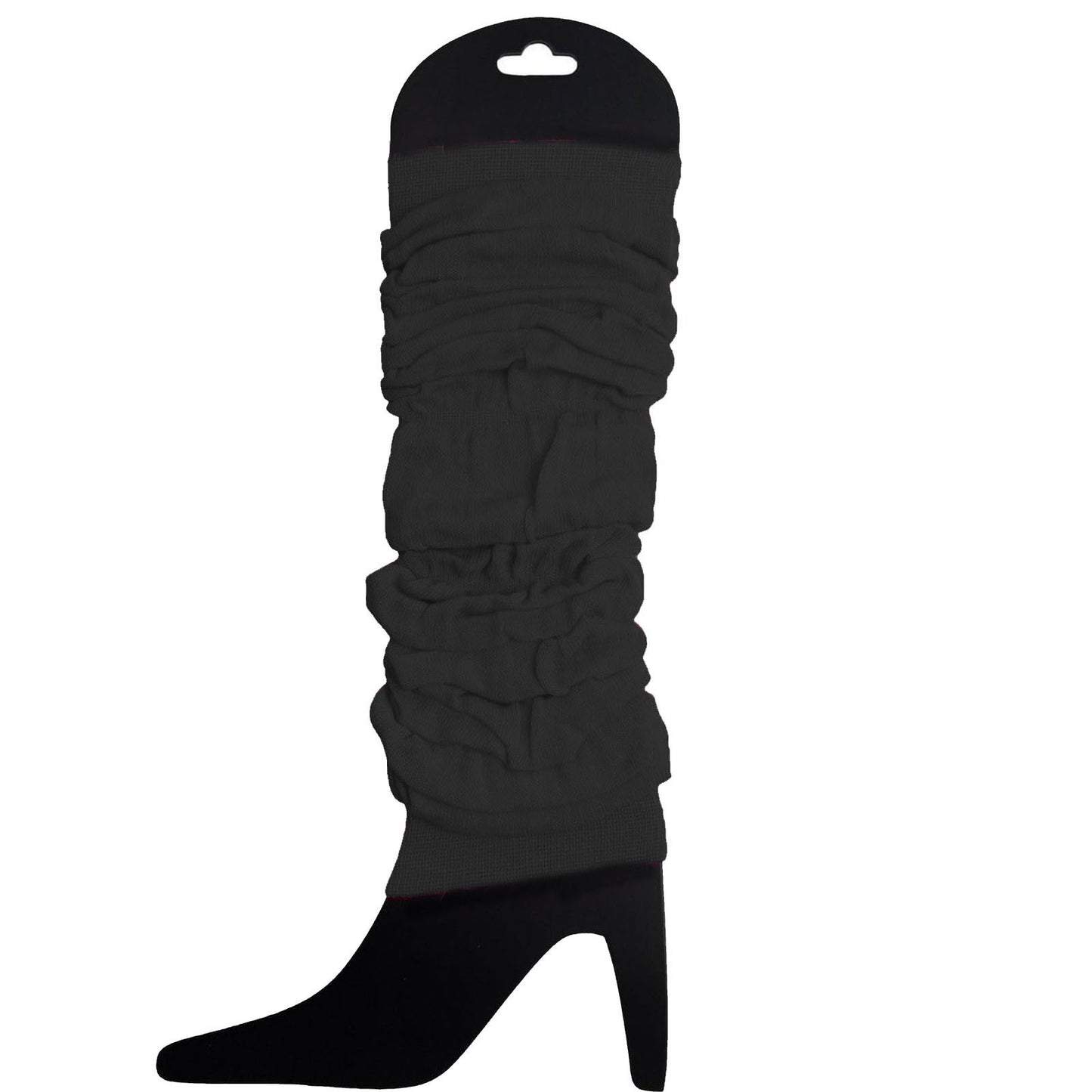 24 LEG WARMERS Knitted Womens Neon Party Knit Ankle Fluro Dance Costume 80s BULK - Black - Image 4