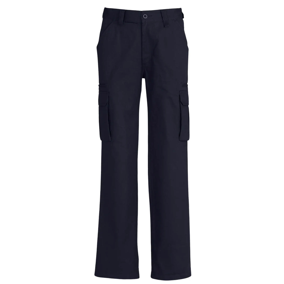 Mens CARGO PANTS Work Wear Trousers 100% COTTON Tradie Pockets Military 310gsm - Navy