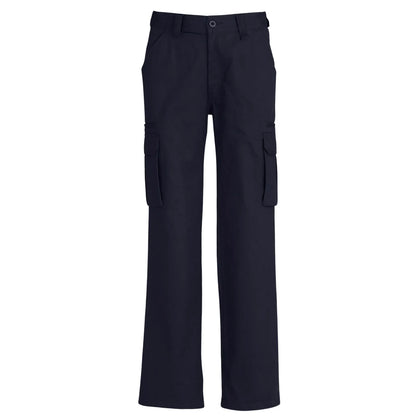 Mens CARGO PANTS Work Wear Trousers 100% COTTON Tradie Pockets Military 310gsm - Navy - Image 2