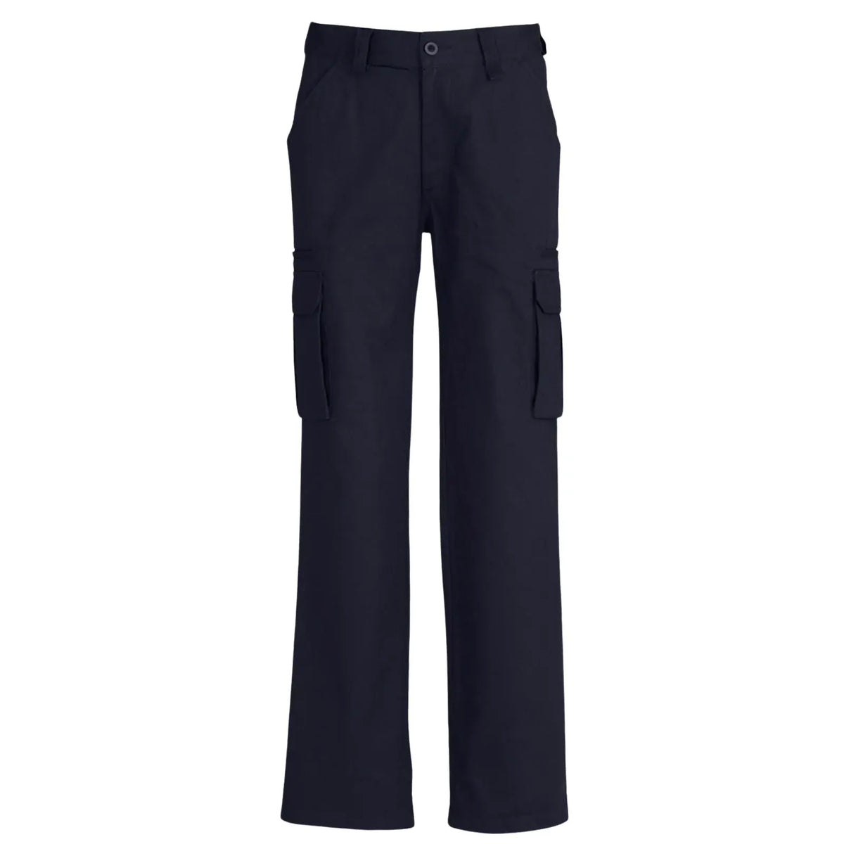 Mens CARGO PANTS Work Wear Trousers 100% COTTON Tradie Pockets Military 310gsm - Navy - Image 3