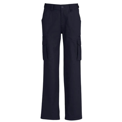 Mens CARGO PANTS Work Wear Trousers 100% COTTON Tradie Pockets Military 310gsm - Navy - Image 3