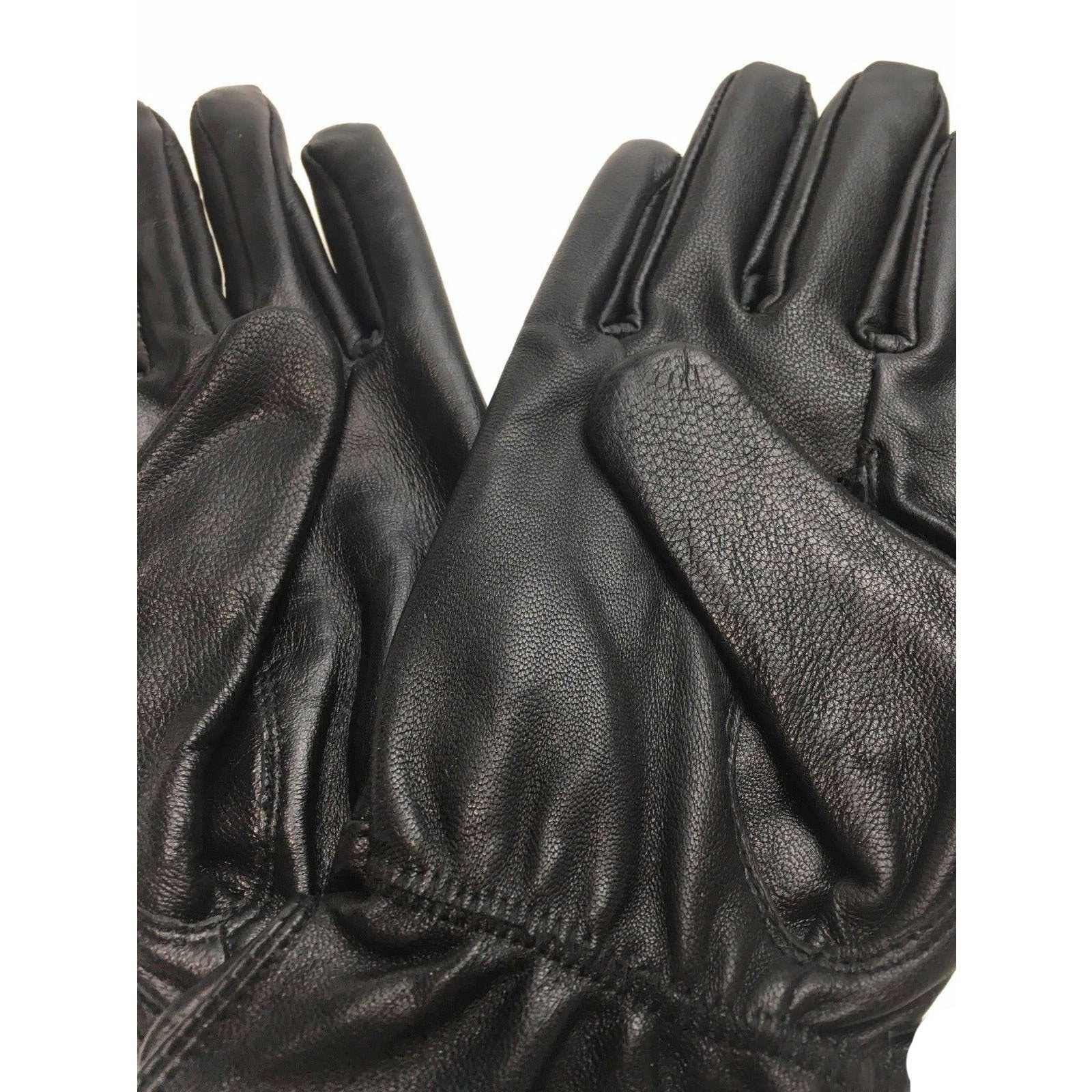 Ladies Genuine Sheepskin Leather Gloves Fleece Lined Warm Winter Womens in Black - L - Image 3