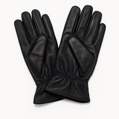 Ladies Genuine Sheepskin Leather Gloves Fleece Lined Warm Winter Womens in Black - M - Image 6