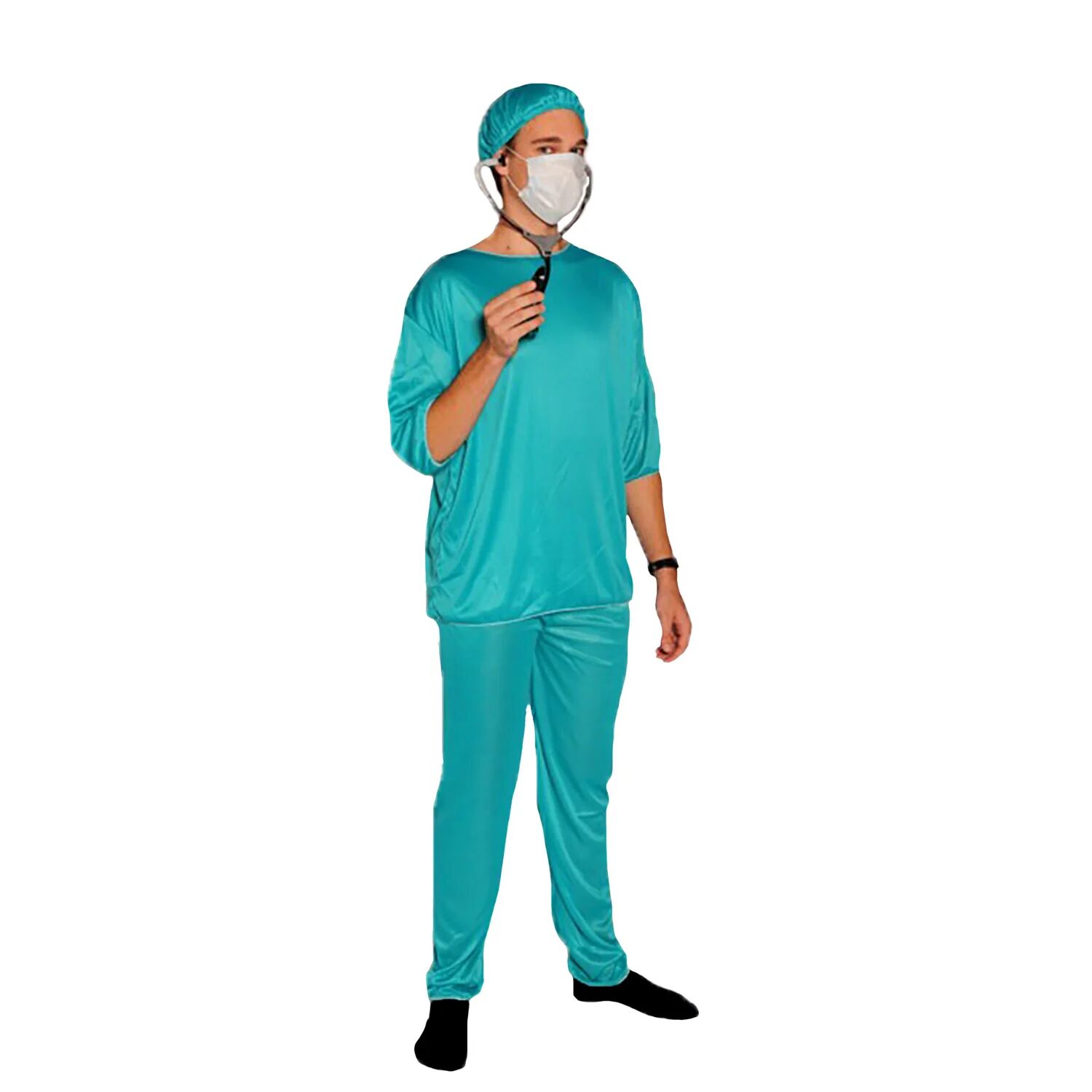 Mens Adult Doctor Costume Dr Surgeon Scrubs Halloween Fancy Party Hospital - Image 2