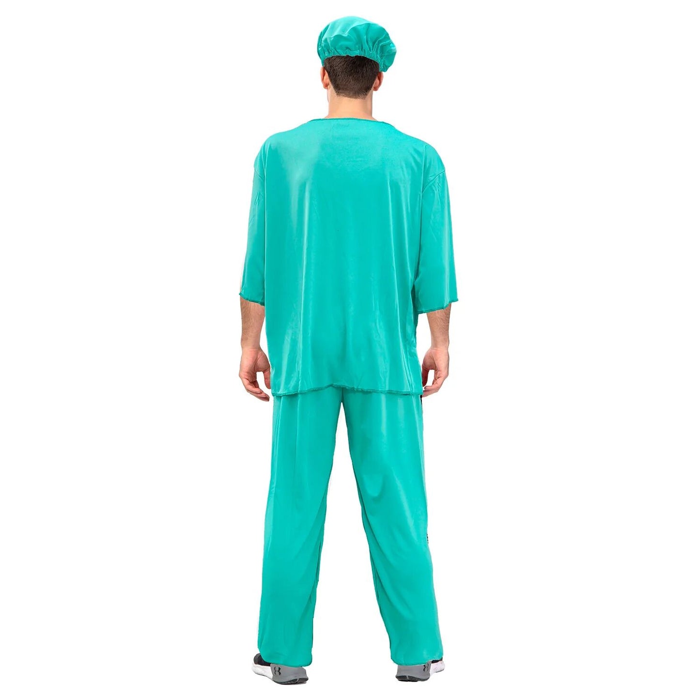 Mens Adult Doctor Costume Dr Surgeon Scrubs Halloween Fancy Party Hospital - Image 3