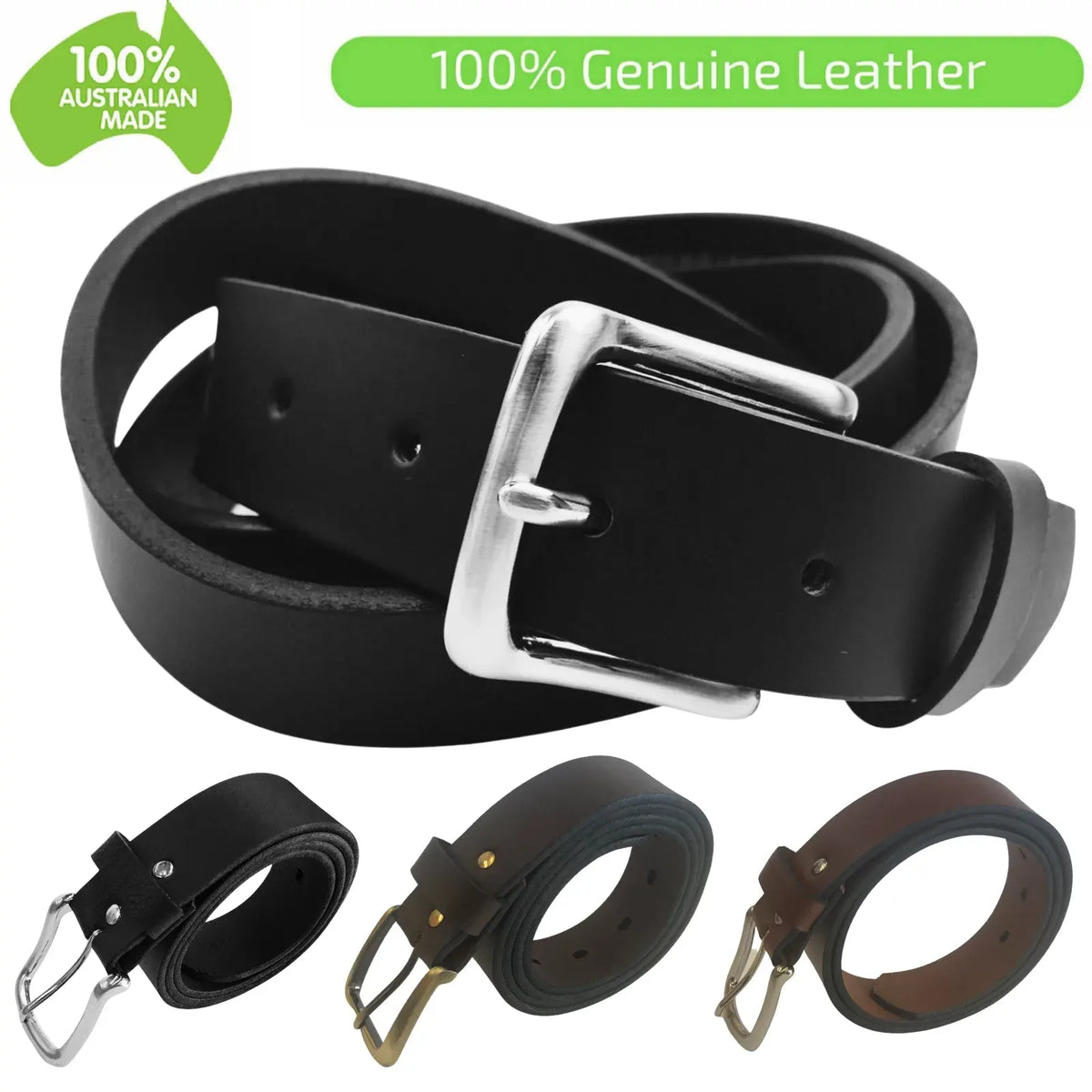 Genuine Full Grain Leather Belt Mens Jeans MADE IN AUSTRALIA Premium Quality - Image 7