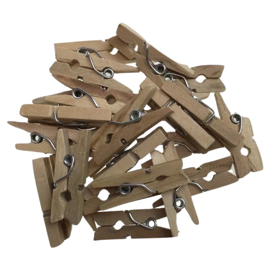 600pcs MINI WOODEN PEGS Natural Craft Baby Shower Clothes Line Pin BULK 35mm - Image 2