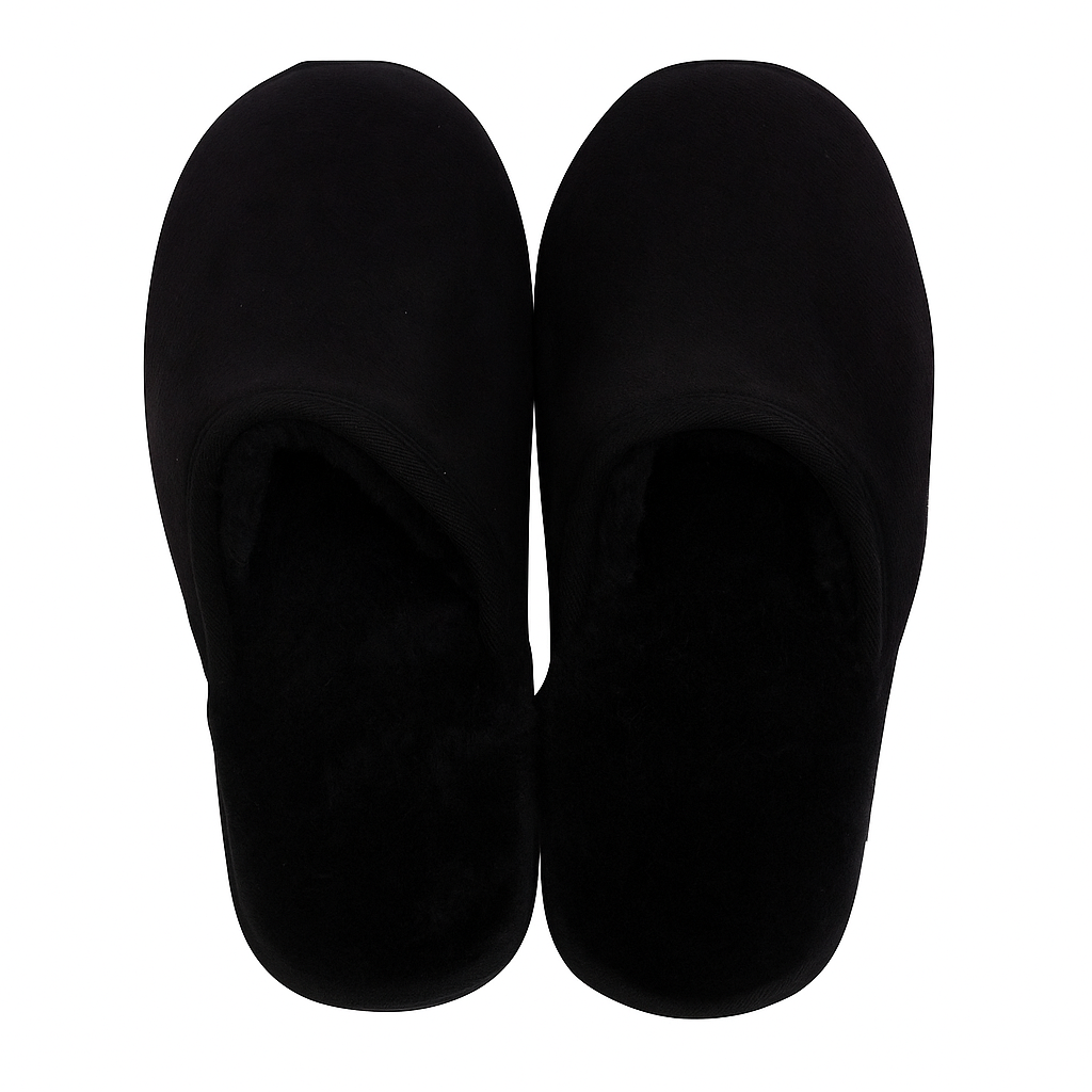 Sheepskin Wool Unisex Slippers Scuffs Slip On Winter Ugg Slippers in Black - 8 - Image 4