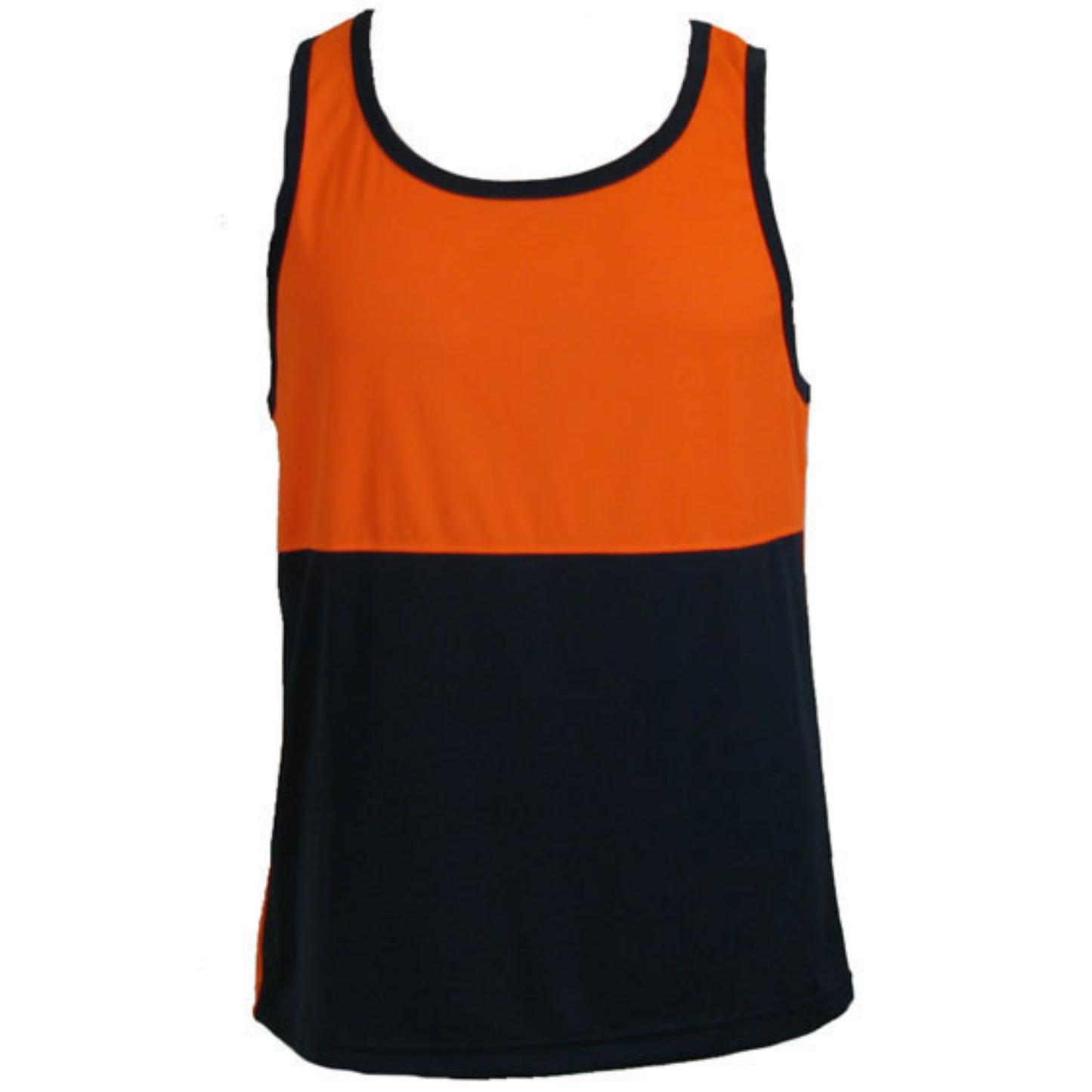Hi Vis SINGLET Work Wear Safety Tank Top Fluro Micro Mesh UPF50+ High Visibility - Orange - X-Large - Image 2
