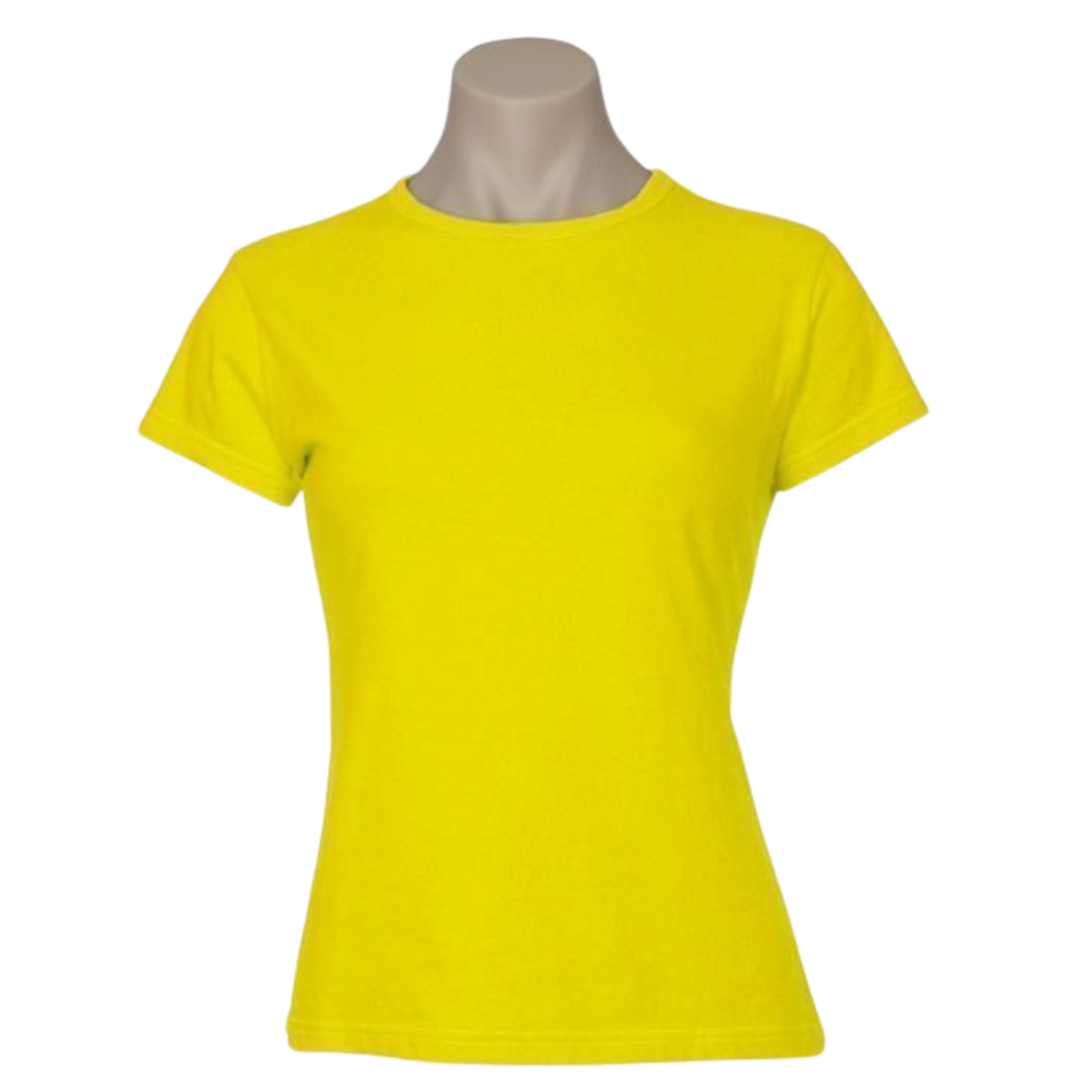 Womens Plain Ladies T SHIRT 100% COTTON Basic Tee Casual Top Size 6-24 T-Shirt - Yellow - 22 - Image 2
