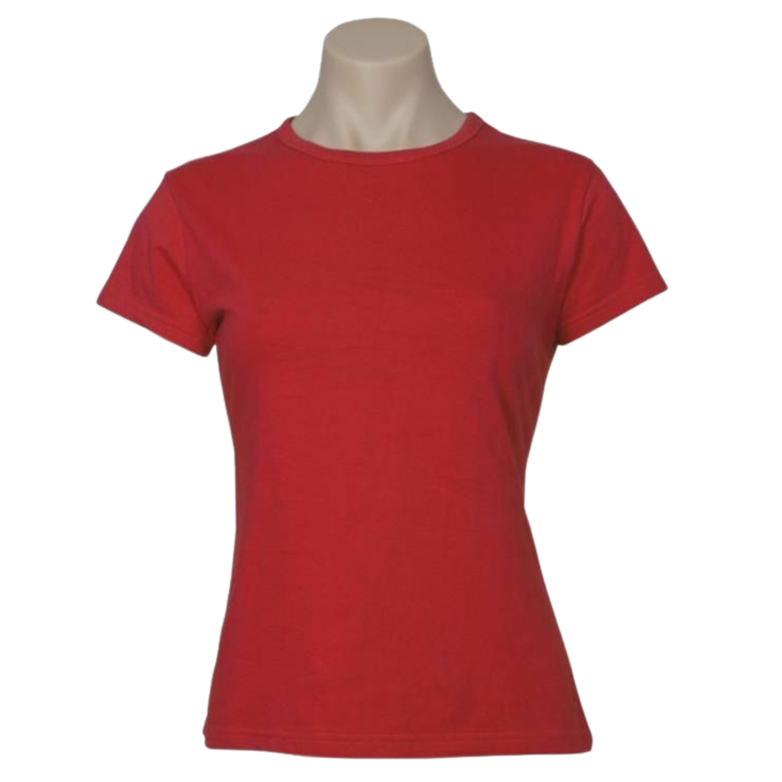 Womens Plain Ladies T SHIRT 100% COTTON Basic Tee Casual Top Size 6-24 T-Shirt - Red - 24 - Image 2