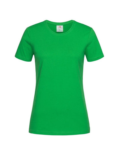 Womens Plain Ladies T SHIRT 100% COTTON Basic Tee Casual Top Size 6-24 T-Shirt - Green - 6 - Image 2