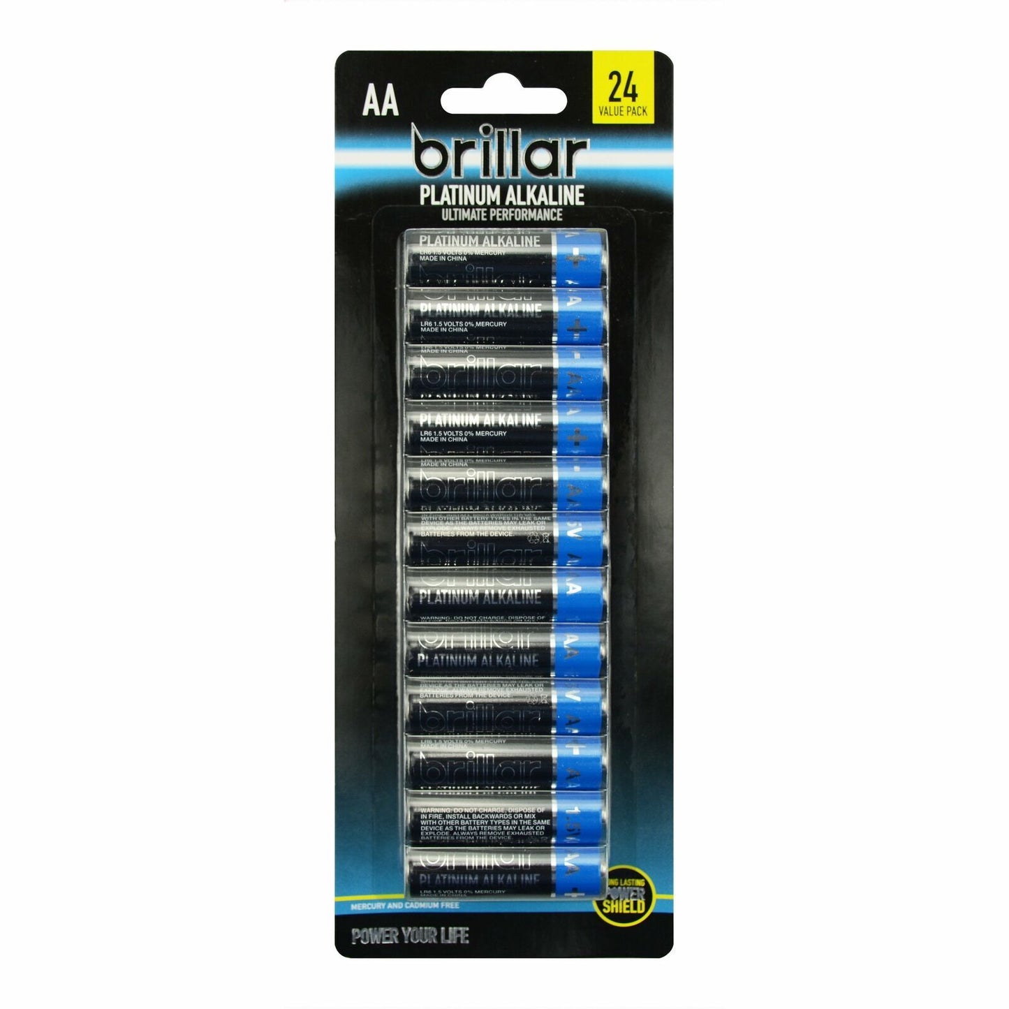 1 Pack of 24 Brillar AA Platinum Alkaline Batteries Long Lasting Power Home - Image 3
