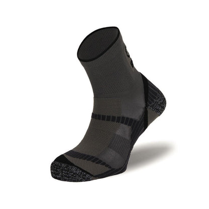 BRBL Atlas Socks Hiking Trekking Trail Run Outdoor Camping MADE IN ITALY Crew - Grey/Black - S - Image 2