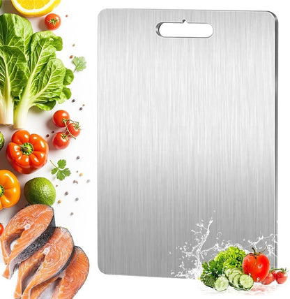 Stainless Titanium Steel Anti-Bacterial Mildew-Proof Cutting Chopping Board 23 x 34cm - Image 2