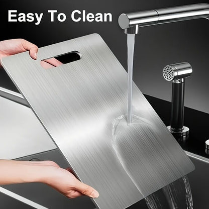 Stainless Titanium Steel Anti-Bacterial Mildew-Proof Cutting Chopping Board 23 x 34cm - Image 3