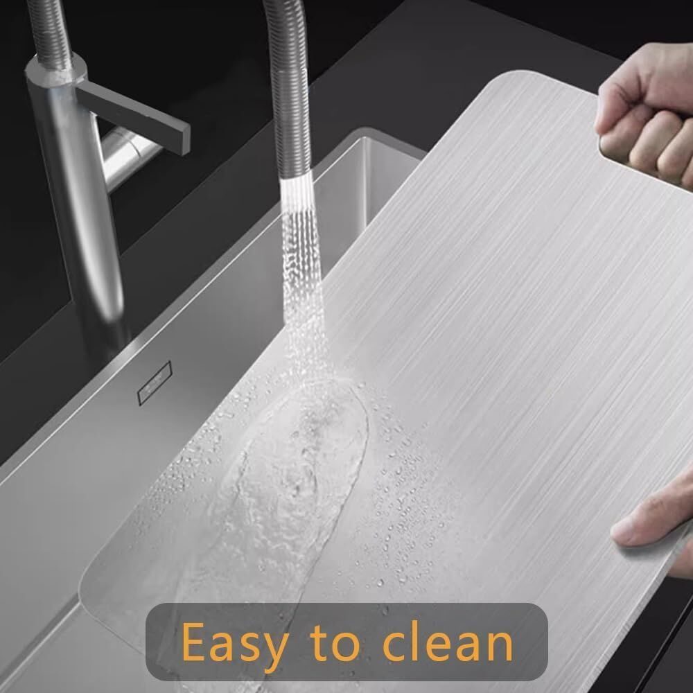 Stainless Titanium Steel Anti-Bacterial Mildew-Proof Cutting Chopping Board 23 x 34cm - Image 4