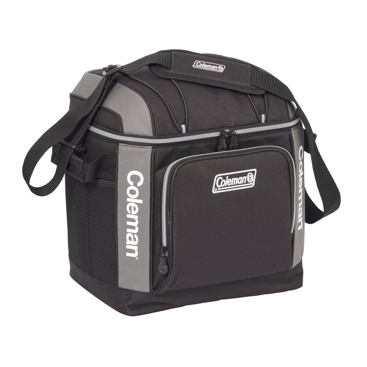 Coleman 30 Can Soft Cooler Insulated Outdoor Camping Picnic Bag in Black - Image 2