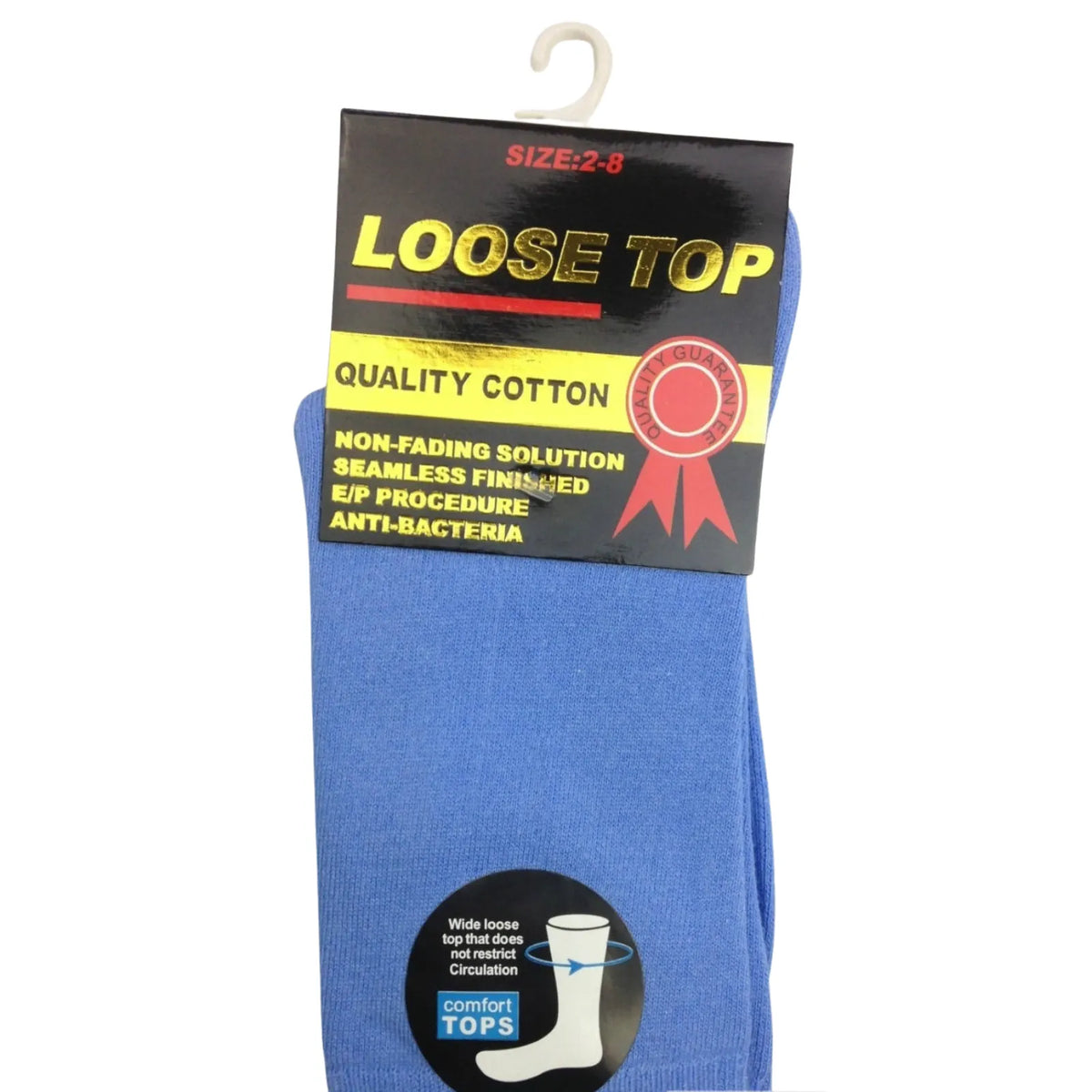 1x Pair COTTON Rich LOOSE TOP SOCKS Dress Medical Circulation Diabetic Comfort - 2-8 - Image 2