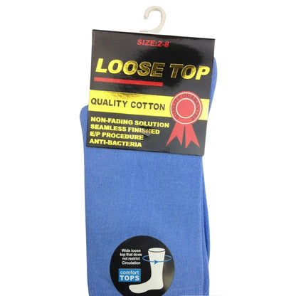 1x Pair COTTON Rich LOOSE TOP SOCKS Dress Medical Circulation Diabetic Comfort - 2-8 - Image 2