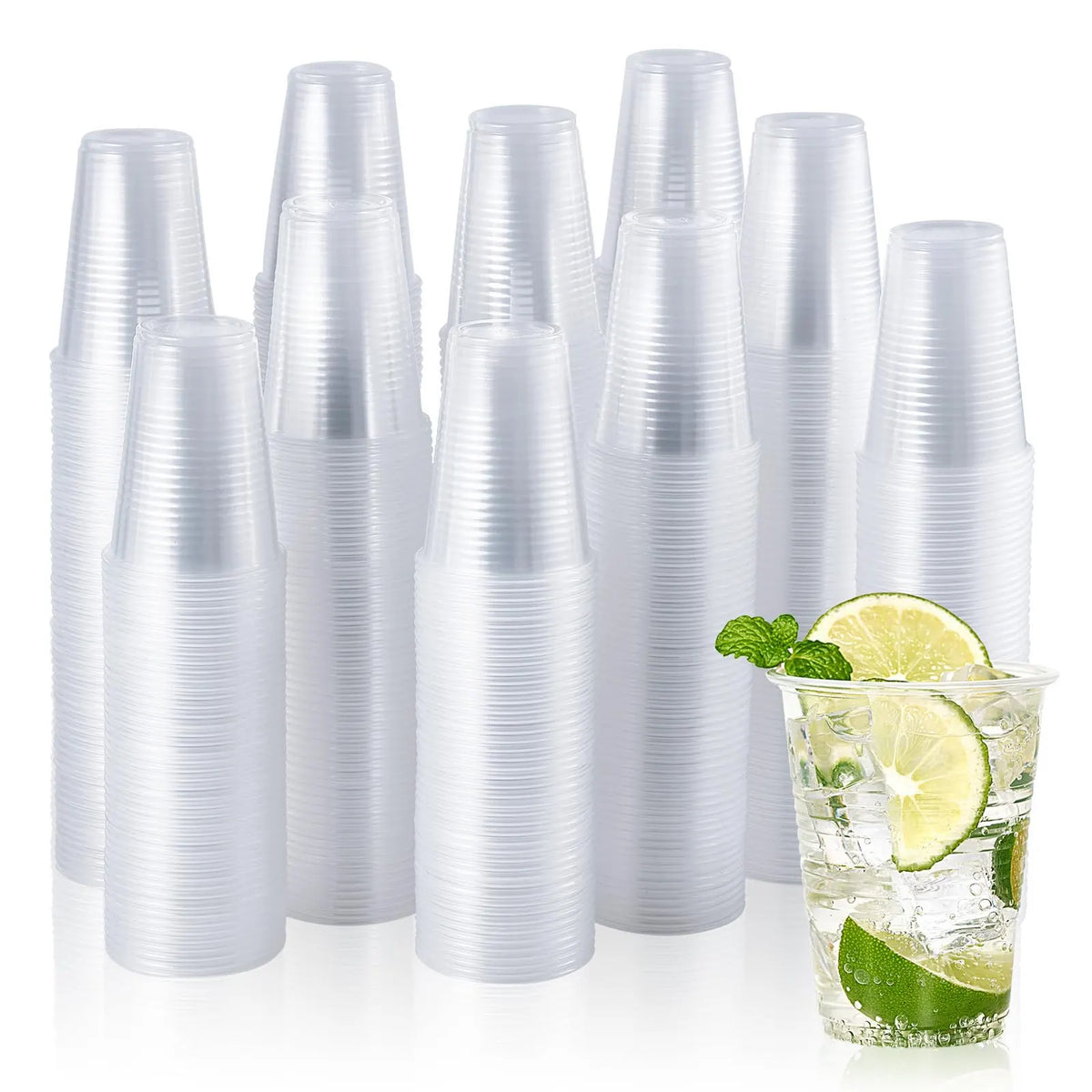 3200x 7oz (210ml) Premium Plastic Clear Cups Extra Strong PET BPA Free
