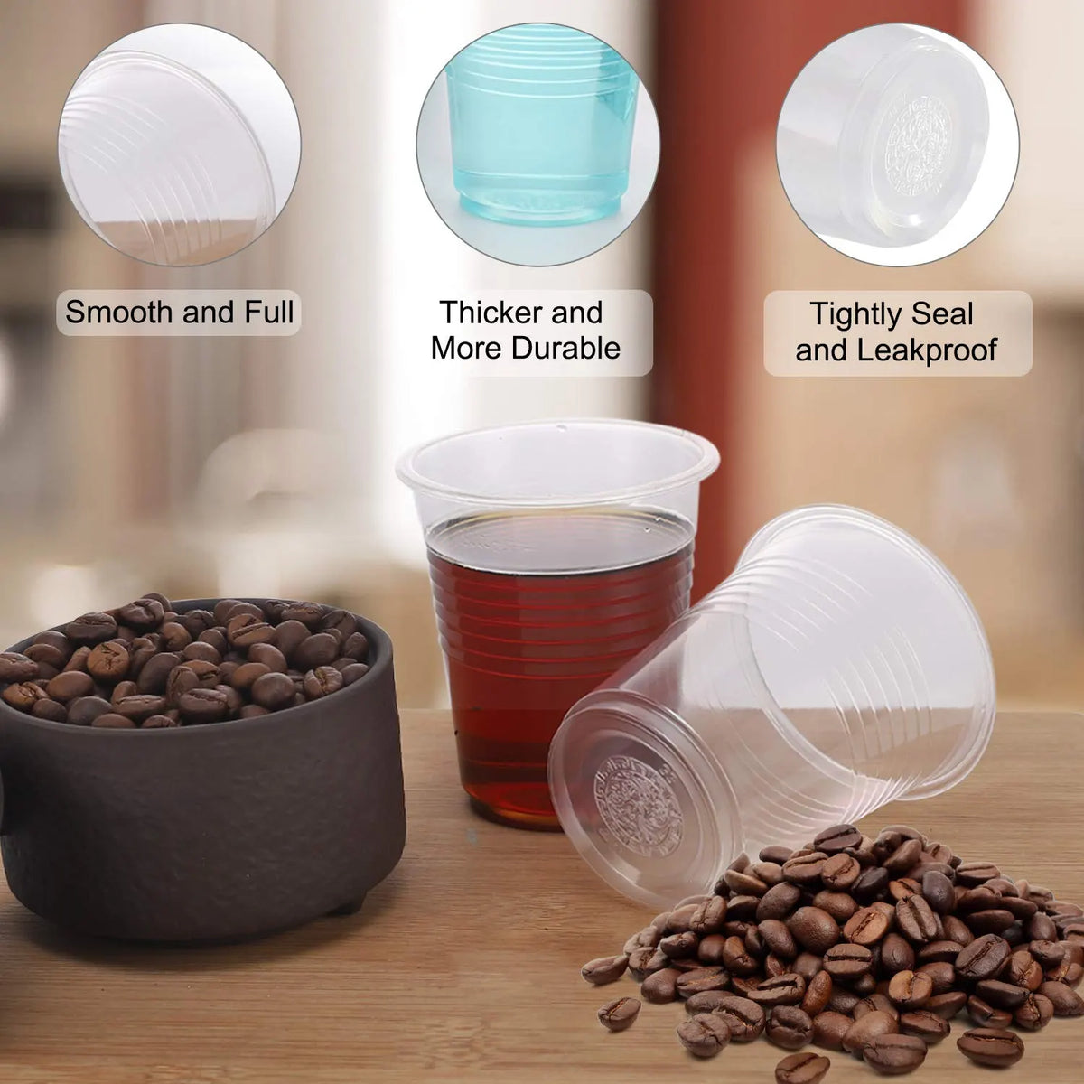 3200x 7oz (210ml) Premium Plastic Clear Cups Extra Strong PET BPA Free - Image 5