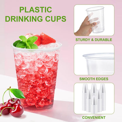 1200x 9oz (266ml) Premium Plastic Clear Cups Extra Strong PET BPA Free - Image 4