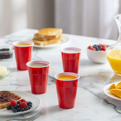 720x 9oz (266ml) Premium Plastic Red Cups Extra Strong PET BPA Free - Image 3