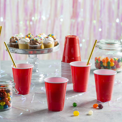 720x 9oz (266ml) Premium Plastic Red Cups Extra Strong PET BPA Free - Image 4