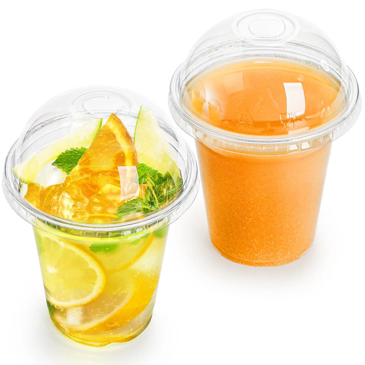 432x 14oz (420ml) Premium Plastic Clear Cups BPA Free - with Dome Lids - Image 6