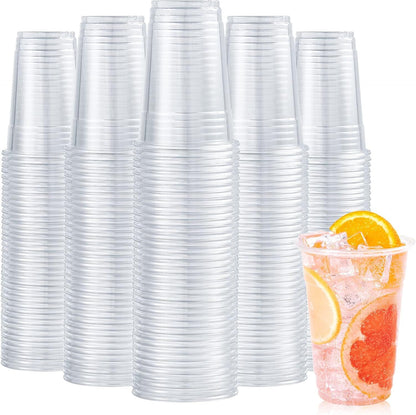 540x 16oz (480ml) Premium Plastic Clear Cups Extra Strong PET BPA Free - Image 2
