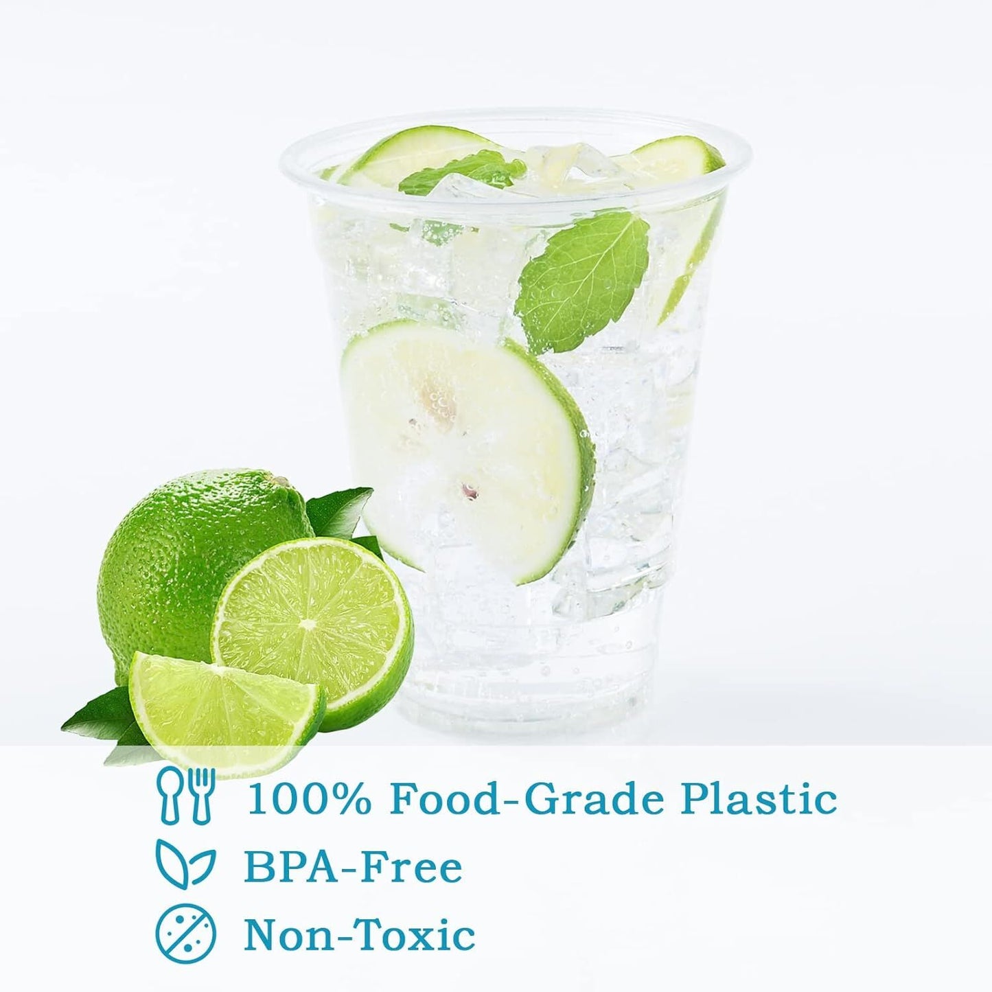 540x 16oz (480ml) Premium Plastic Clear Cups Extra Strong PET BPA Free - Image 4