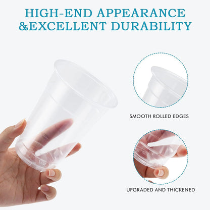 540x 16oz (480ml) Premium Plastic Clear Cups Extra Strong PET BPA Free - Image 7