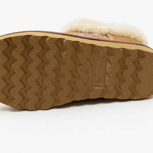 Womens Australian Sheepskin Wool Fur Mini UGG Ankle Boots in Metallic Chestnut - Image 5