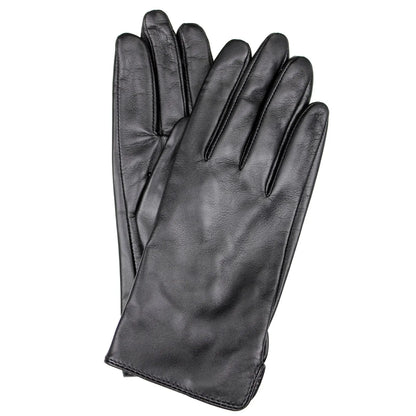 Dents Womens Classic Leather Gloves Winter Warm Soft Smooth Grain - Black - Image 2