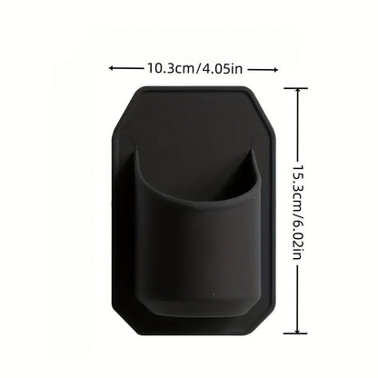 Silicone Shower Beer Holder Wall Mounted Beverage Can Rack Self Adhesive in Black - Image 4