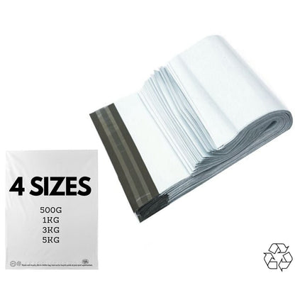 Enviro Recycled Courier Satchels Poly Mailer Bag Accredited Self Sealing Shipping - 5kg (510x435x50mm) - 750pcs - Image 6