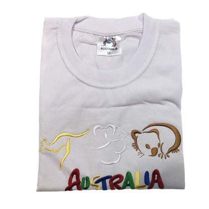 Adult Australia T Shirt Kangaroo Koala 100% Cotton Souvenir Tee Top - White - XL - Image 2