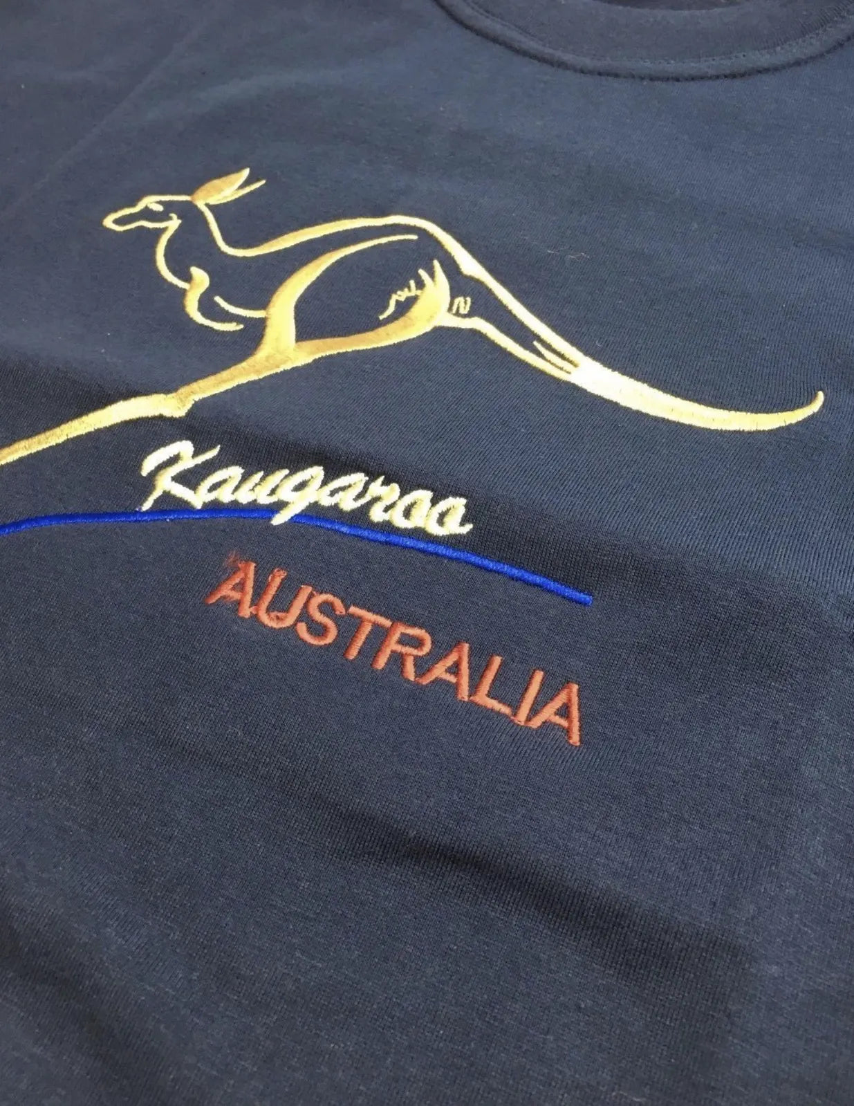 Adult Australian Kangaroo T Shirt Australia Day 100% Cotton Souvenir Tee Top - Navy - XXL - Image 4