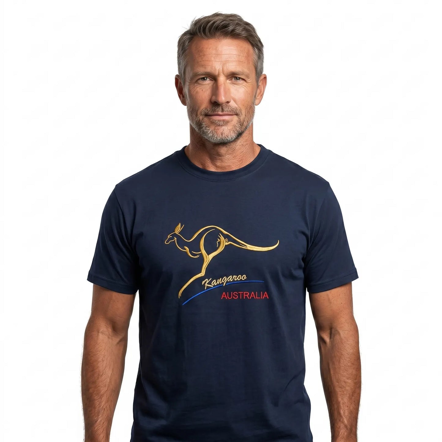 Adult Australian Kangaroo T Shirt Australia Day 100% Cotton Souvenir Tee Top - Navy - XXL - Image 5