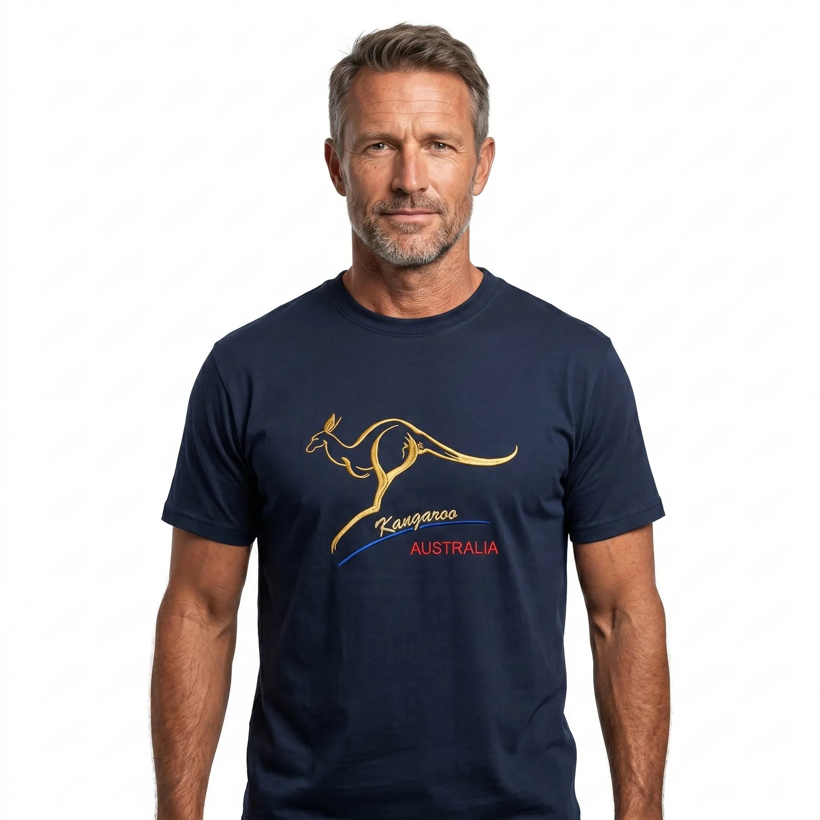 Adult Australian Kangaroo T Shirt Australia Day 100% Cotton Souvenir Tee Top - Navy - XXL - Image 5