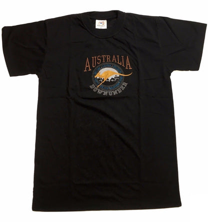 Adult Australia Kangaroo T Shirt Australia Day Souvenir Tee Top 100% Cotton - Black - S - Image 2