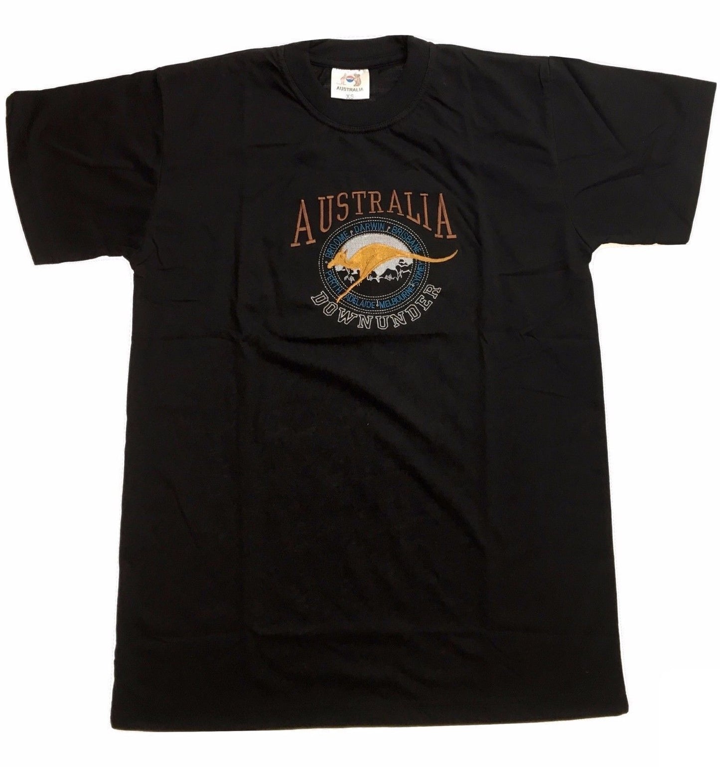 Adult Australia Kangaroo T Shirt Australia Day Souvenir Tee Top 100% Cotton - Black - XS - Image 2