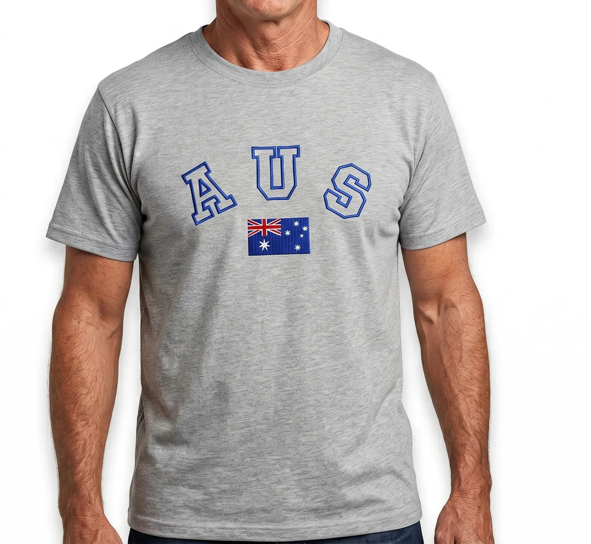 Mens Australia T Shirt Australia Day Cotton Blend Souvenir - Grey