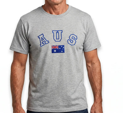 Mens Australia T Shirt Australia Day Cotton Blend Souvenir - Grey
