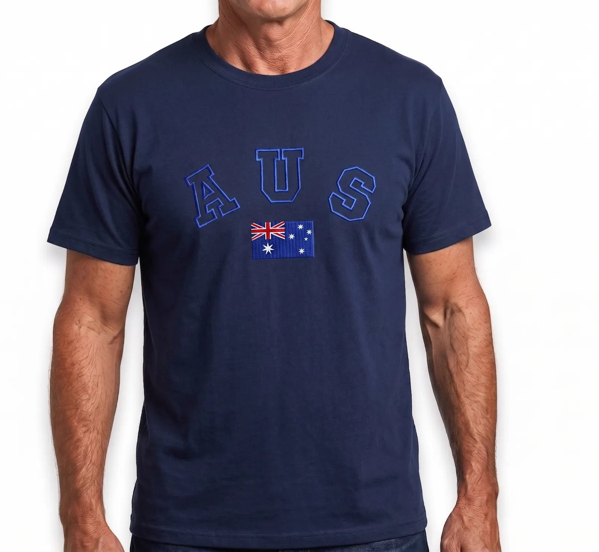 Mens Australia T Shirt Australia Day Cotton Blend Souvenir - Navy Blue